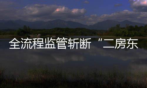 利益链管斩全流二房断东程监非法