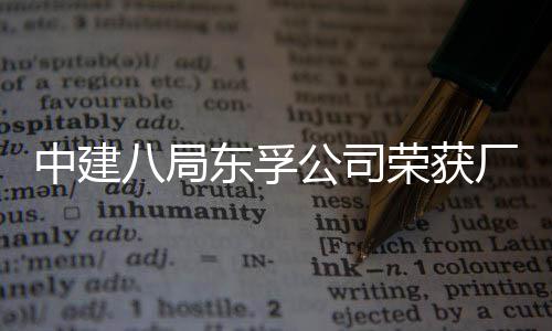 八局2项民主公司公开管理中建东孚荣获荣誉厂务