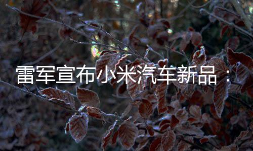 宣布小米新品匹马雷军力怪吗汽车千会买万你兽