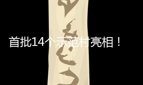 亮相个示游新海解村旅场景首批上锁乡范村
